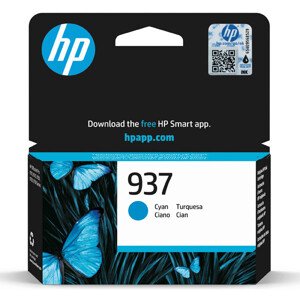 HP 4S6W2NE - originálna cartridge HP 937, azúrová, 800 strán