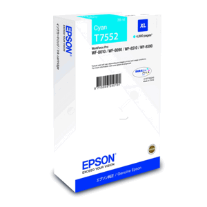 EPSON T7552 (C13T75524N) - originálna cartridge, azúrová, 4000 strán