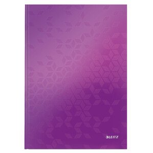LEITZ Zápisník WOW, A4, linka, purpurová