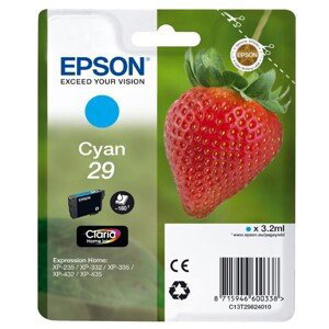 EPSON T2982 (C13T29824010) - originálna cartridge, azúrová, 3,2ml