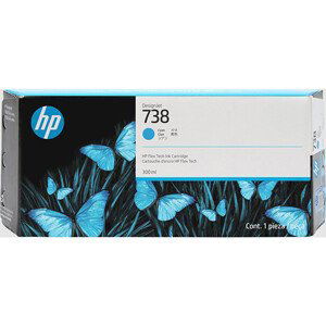 HP 676M6A - originálna cartridge HP 738, azúrová, 300ml