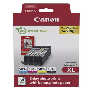 CANON CLI-581-XL - originálna cartridge, čierna + farebná