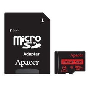 Apacer pamäťová karta Secure Digital Card V10, 128 GB, micro SDXC, AP128GMCSX10U5-R, UHS-I U1 (Class 10), s adaptérom