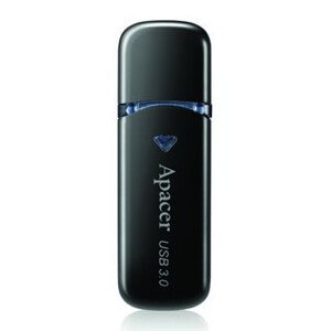 Apacer USB flash disk, USB 3.0, 32GB, AH355, čierny, AP32GAH355B-1, USB A, s krytkou