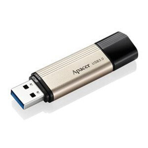 Apacer USB flash disk, USB 3.0, 64 GB, AH353, zlatý, AP64GAH353C-1, USB A, s krytkou