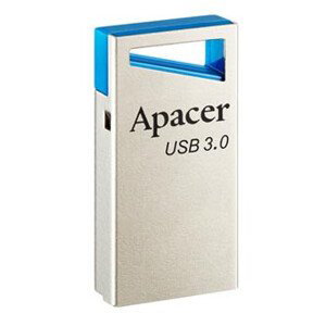 Apacer USB flash disk, USB 3.0, 64GB, AH155, strieborný, AP64GAH155U-1, USB A, s poutkom