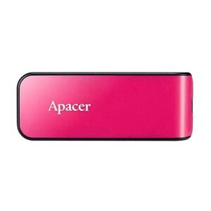 Apacer USB flash disk, USB 2.0, 64GB, AH334, ružový, AP64GAH334P-1, USB A, s výsuvným konektorom