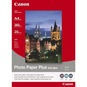 Canon Photo Paper Plus Semi-Glossy, SG-201, foto papier, pololesklý, saténový typ 1686B018, biely, 20x25cm, 8x10", 260 g/m2, 20 ks