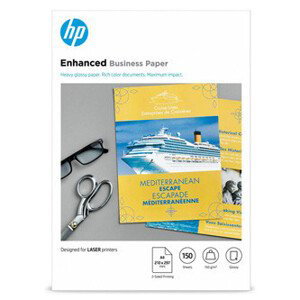 HP Enhanced Business Glossy Laser Photo Paper, CG965A, fotopapier, lesklý, biely, A4, 150 g/m2, 150 ks, laserový,obojstranný tlač
