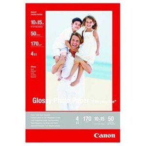 Canon Photo paper glossy, GP-501, fotopapier, lesklý, 0775B005, biely, 10x15cm, 4x6", 210 g/m2, 10 ks, inkoustový