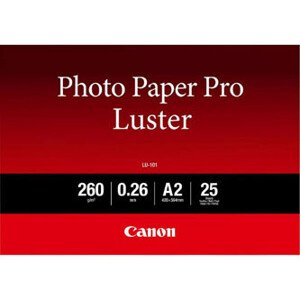 Canon LU-101 Photo Paper Pro Luster, LU-101, fotopapier, lesklý, 6211B026, biely, A2, 16.54x23.39", 260 g/m2, 25 ks, inkoustový