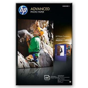 HP Advanced Glossy Photo Paper, Q8692A, foto papier, bez okrajov typ lesklý, zdokonalený typ biely, 10x15cm, 4x6", 250 g/m2, 100 k