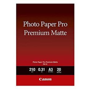 Canon Photo paper premium matte, PM-101, foto papier, matný, 8657B006, biely, A3, 210 g/m2, 20 ks, inkoustový