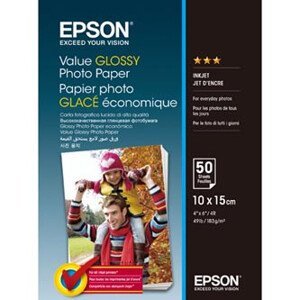 Epson Value Glossy Photo Paper, C13S400038, foto papier, lesklý, biely, 10x15cm, 183 g/m2, 50 ks, inkoustový