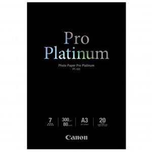 Canon Photo Paper Pro Platinum, PT-101 A3, fotopapier, lesklý, 2768B017, biely, A3, 300 g/m2, 20 ks, inkoustový