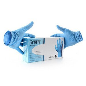 Jednorazové rukavice 7"/S, modré, 100ks, nitril, Stern