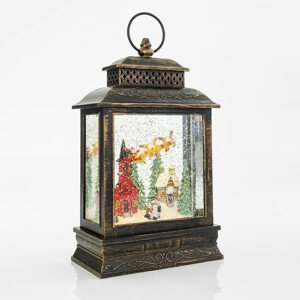 Eurolamp Osvetlený lampáš s vianočným obrázkom, 16 x 8,8 x 26,5 cm, 1 ks