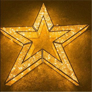 Eurolamp Vianočná dekorácia svietiaca hviezda, 7200 teple bielych LED diód, 108 cm, 1 ks