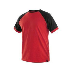 Tričko s krátkym rukávom OLIVER, červeno-čierne, veľ. 4XL