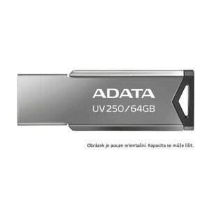ADATA Flash Disk 32GB UV250, USB 3.2 Dash Drive, tmavo strieborná