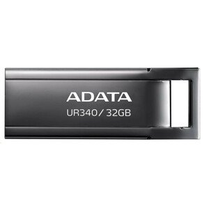 ADATA Flash Disk 64GB UR340, USB 3.2 Dash Drive, kov lesklá čierna