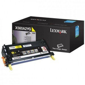 LEXMARK X560A2YG - originálny toner, žltý, 4000 strán