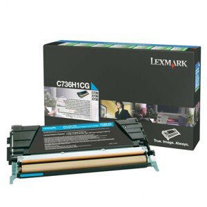 LEXMARK C736H1CG - originálny toner, azúrový, 10000 strán