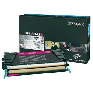 LEXMARK C734A2MG - originálny toner, purpurový, 6000 strán