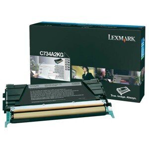 LEXMARK C734A2KG - originálny toner, čierny, 8000 strán