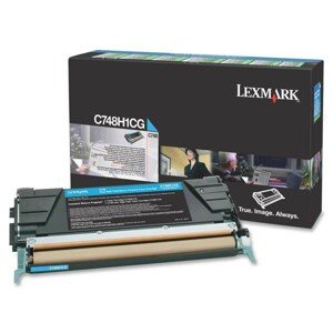 LEXMARK C748H1CG - originálny toner, azúrový, 10000 strán