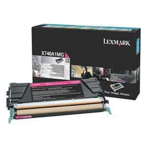 LEXMARK X746A1MG - originálny toner, purpurový, 7000 strán