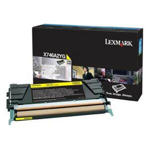 LEXMARK X746A2YG - originálny toner, žltý, 70000 strán