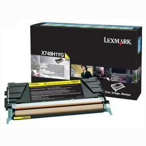 LEXMARK X748H1YG - originálny toner, žltý, 10000 strán