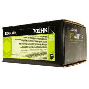 LEXMARK 702H (70C2HK0) - originálny toner, čierny, 4000 strán