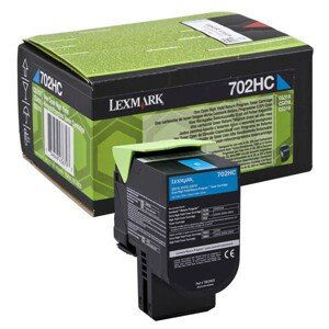 LEXMARK 702H (70C2HC0) - originálny toner, azúrový, 3000 strán