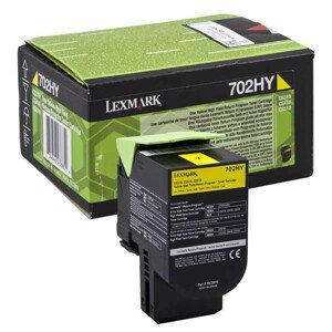 LEXMARK 702H (70C2HY0) - originálny toner, žltý, 3000 strán