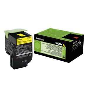 LEXMARK 802S (80C2SY0) - originálny toner, žltý, 2000 strán