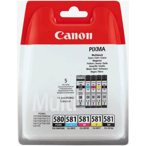 CANON PGI-580 - originálna cartridge, čierna + farebná, 5,6ml