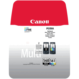 MultiPack CANON PG-560 - originálna cartridge, čierna + farebná multipack