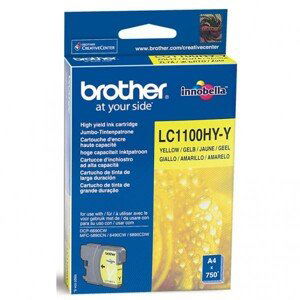 BROTHER LC-1100 - originálna cartridge, žltá, 10ml