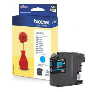 BROTHER LC-121 - originálna cartridge, azúrová, 300 strán