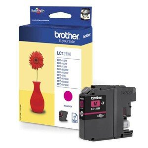 BROTHER LC-121 - originálna cartridge, purpurová, 300 strán