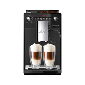 MELITTA Latticia OT Espresso kávovar, 15 bar, 2 šálky naraz, vstavaný mlynček, 5 programov mletia, čierny