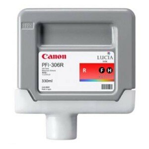 CANON PFI-306 R - originálna cartridge, červená, 330ml