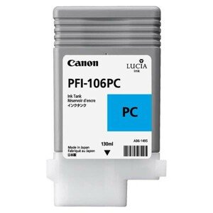 CANON PFI-106 PC - originálna cartridge, foto azúrová, 130ml