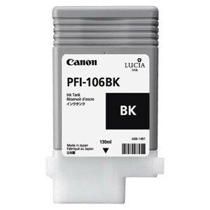 CANON PFI-106 BK - originálna cartridge, čierna, 130ml