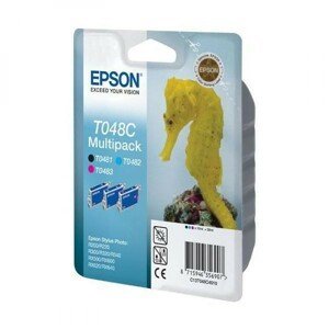 EPSON T048C (C13T048C4010) - originálna cartridge, farebná, 430 strán