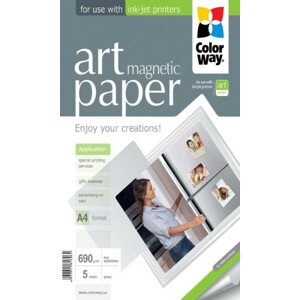 COLORWAY fotopapier/ ART glossy "magnetic" 690g/m2, A4 / 5kusov