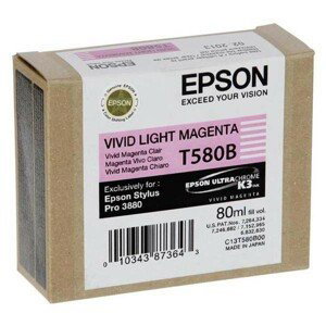 EPSON T580B (C13T580B00) - originálna cartridge, svetlo purpurová, 80ml