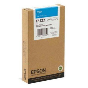 EPSON T6122 (C13T612200) - originálna cartridge, azúrová, 220ml